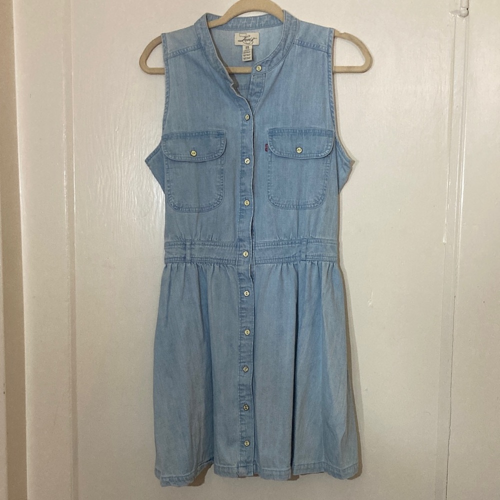 Levi's Sleeveless Light Blue Denim Dress